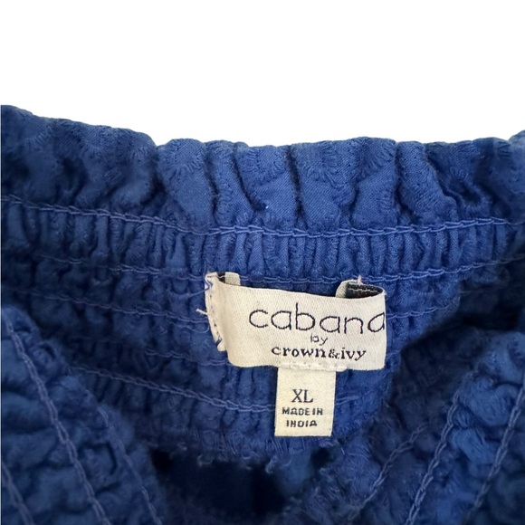 Crown & Ivy Colbaly Blue Mini Dress-Eyelet, Cottage, Coastal, Boho, Maximalist! - Picture 10 of 15